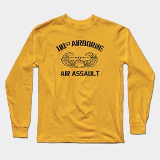 101st Air Assault Black Outline Long Sleeve T-Shirt
